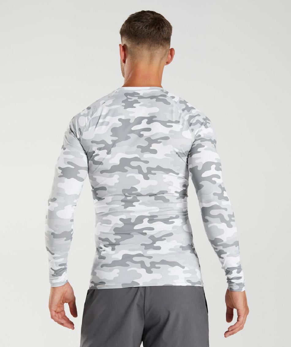 Long Sleeve Gymshark Element Baselayer Hombre Gris Claro | CO 3917TCE